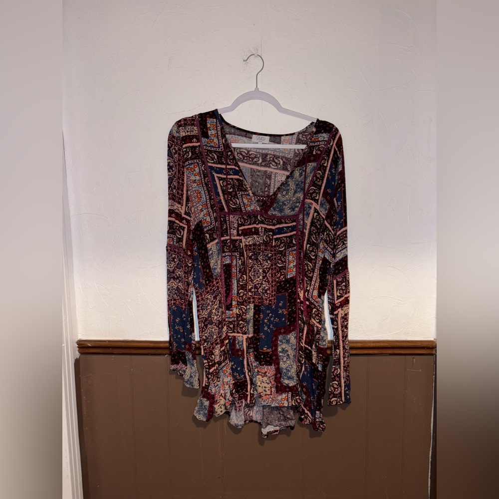 Guru | Burgundy Printed Blouse